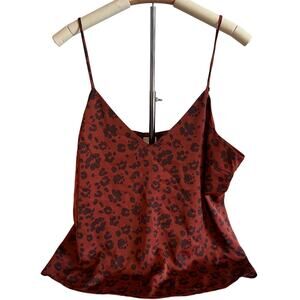 A New Day Women's Brown Animal Print V-Neck Cami - Size XL - NWT
